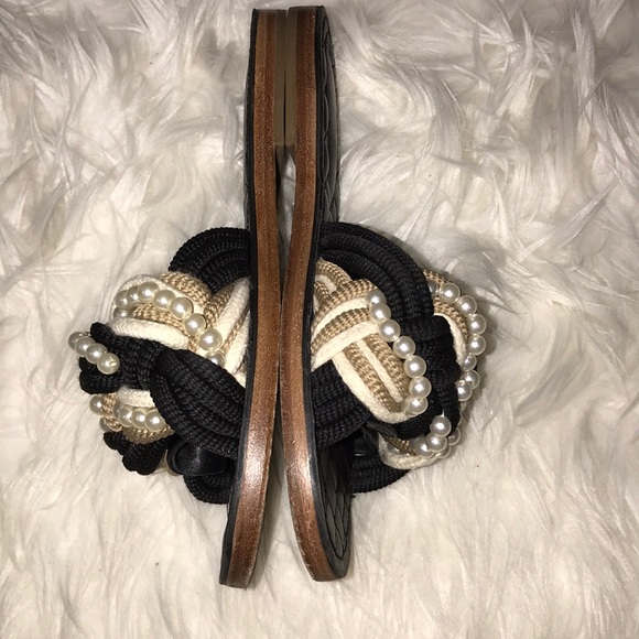 Chanel Cuba Pearl Slides/Sandals Sz 38 - Picture 3 of 8
